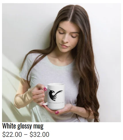 White glossy mug in the Longevity World Cup merch store